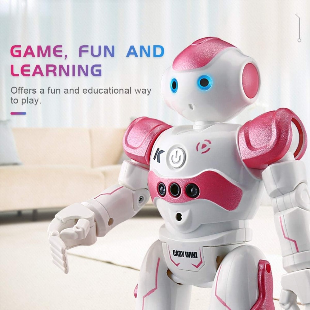 RC Robot Toys, Gesture & Sensing Programmable Remote Control Smart Robot Pink US