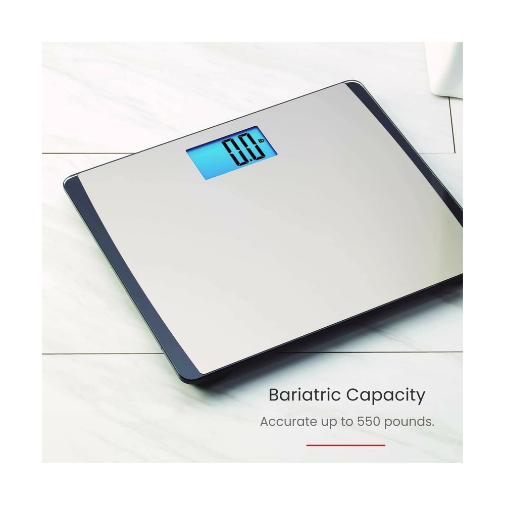 EatSmart Precision 550 Pound Extra-High Capacity Digital Bathroom Scale with ...