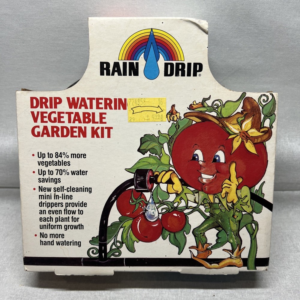 Rain Drip Watering Vegetable Garden Kit NOS