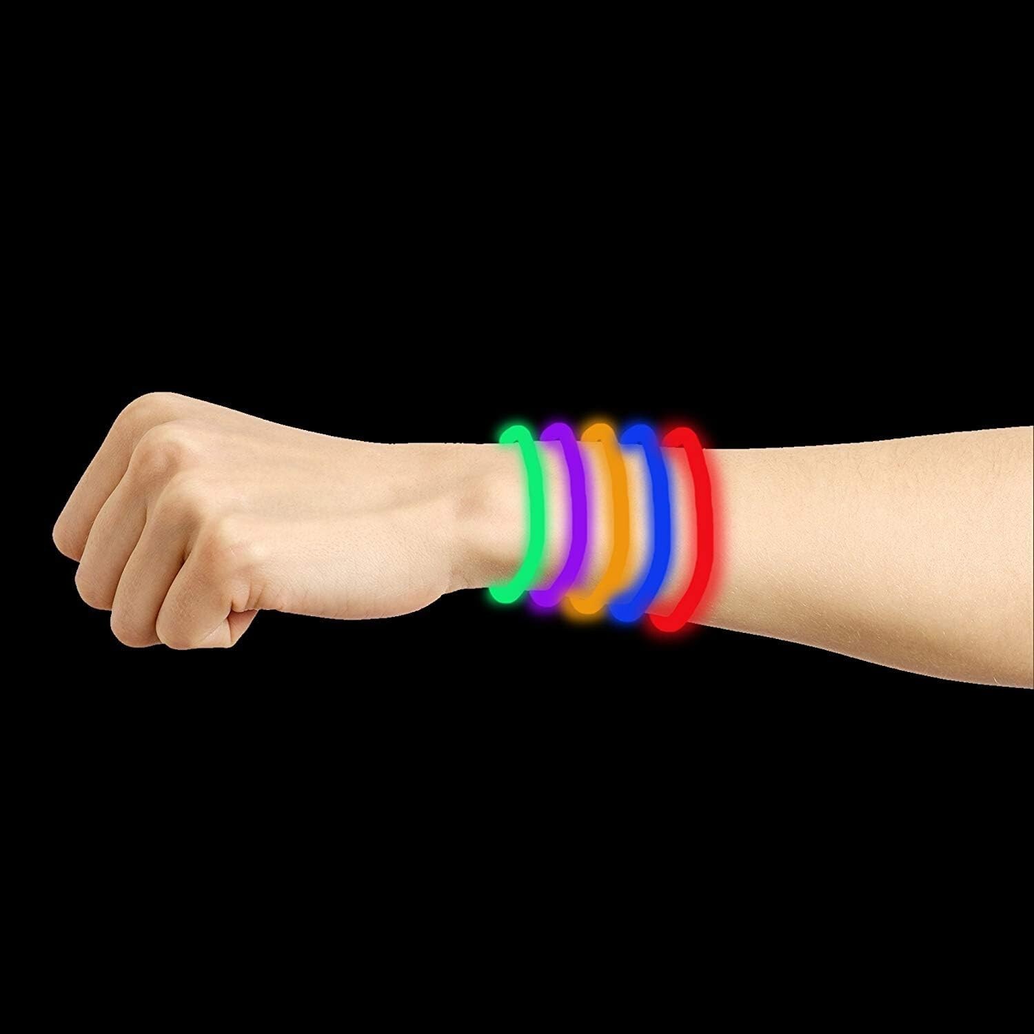 8" Glow in the Dark Glow Sticks Bulk Bracelet Necklace Party Favor 200-600