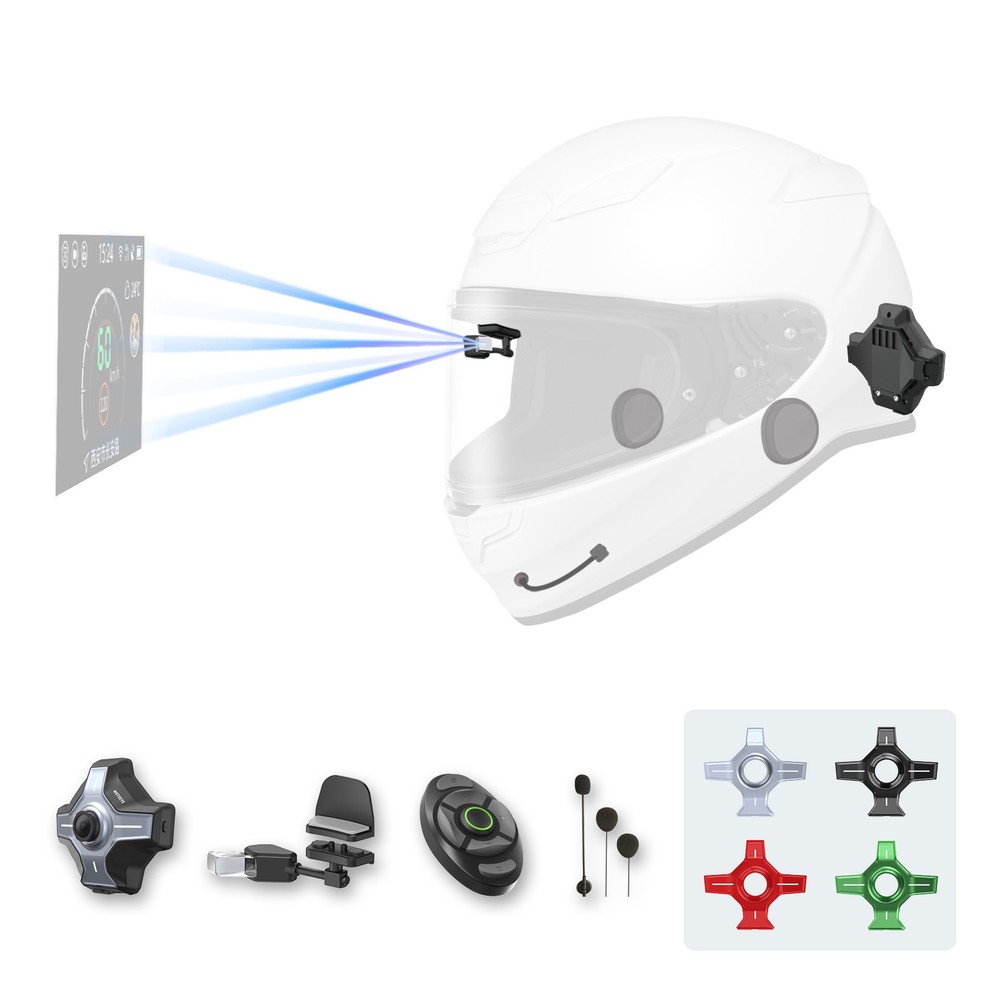 Motorcycle Helmet HUD E6 Head Up Display Bluetooth GPS CarPlay Android Auto