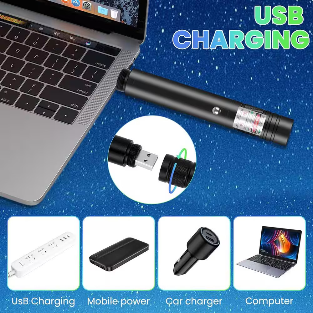 Green Laser Pointer High Power Long Range for Astronomy Outdoors Screen Multiple