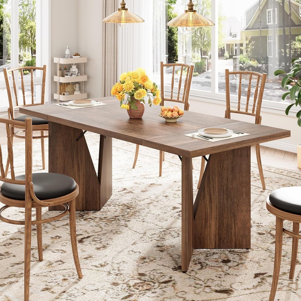 30Mm False Thick Panel/ Double-Sided Triamine Dining Table-Iron Foot 3 P2/Pb 1