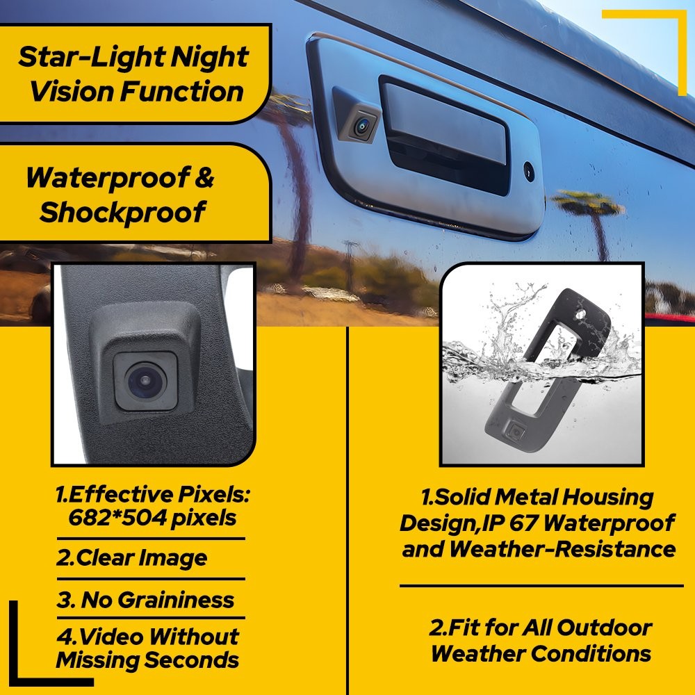 Tailgate Handle Rear with View Camera For 2008-2013 Chevrolet Silverado 1500 EOJ