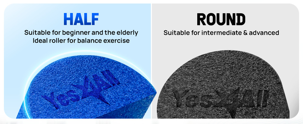 Medium Firm Half Fo Rollers for Post-Workout Relaxat,