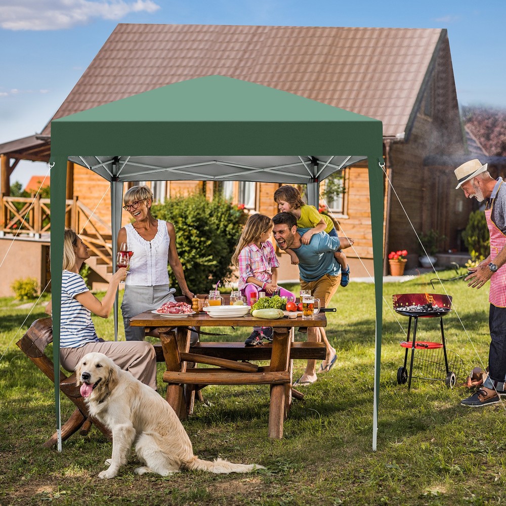 2 x 2m Practical Waterproof Right-Angle Folding Tent Green