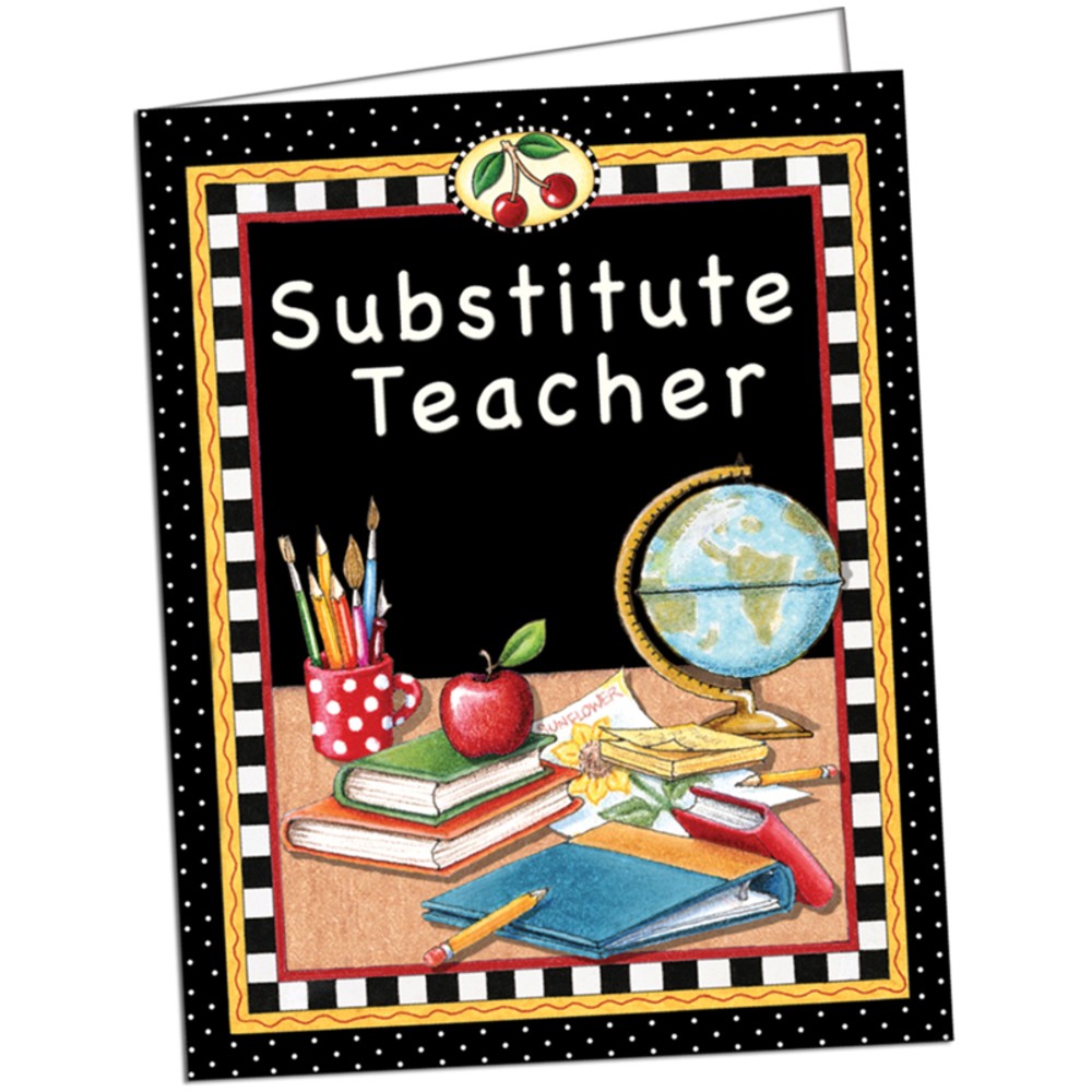 TEACHER CREATED RESOURCES TCR4834 Mary Engelbreit Substitute Pocket Folder