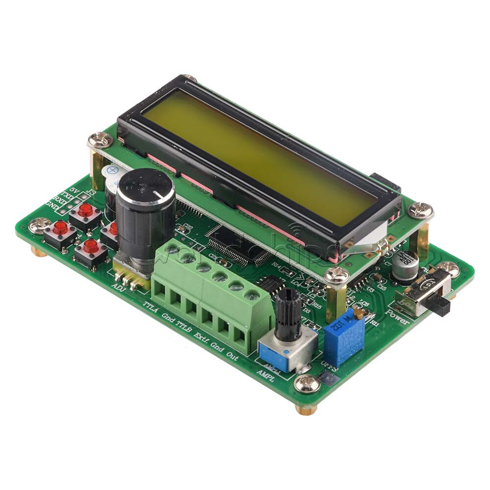 DDS 5MHz Function Signal Generator Sine Triangle Square Wave Module US Plug Set