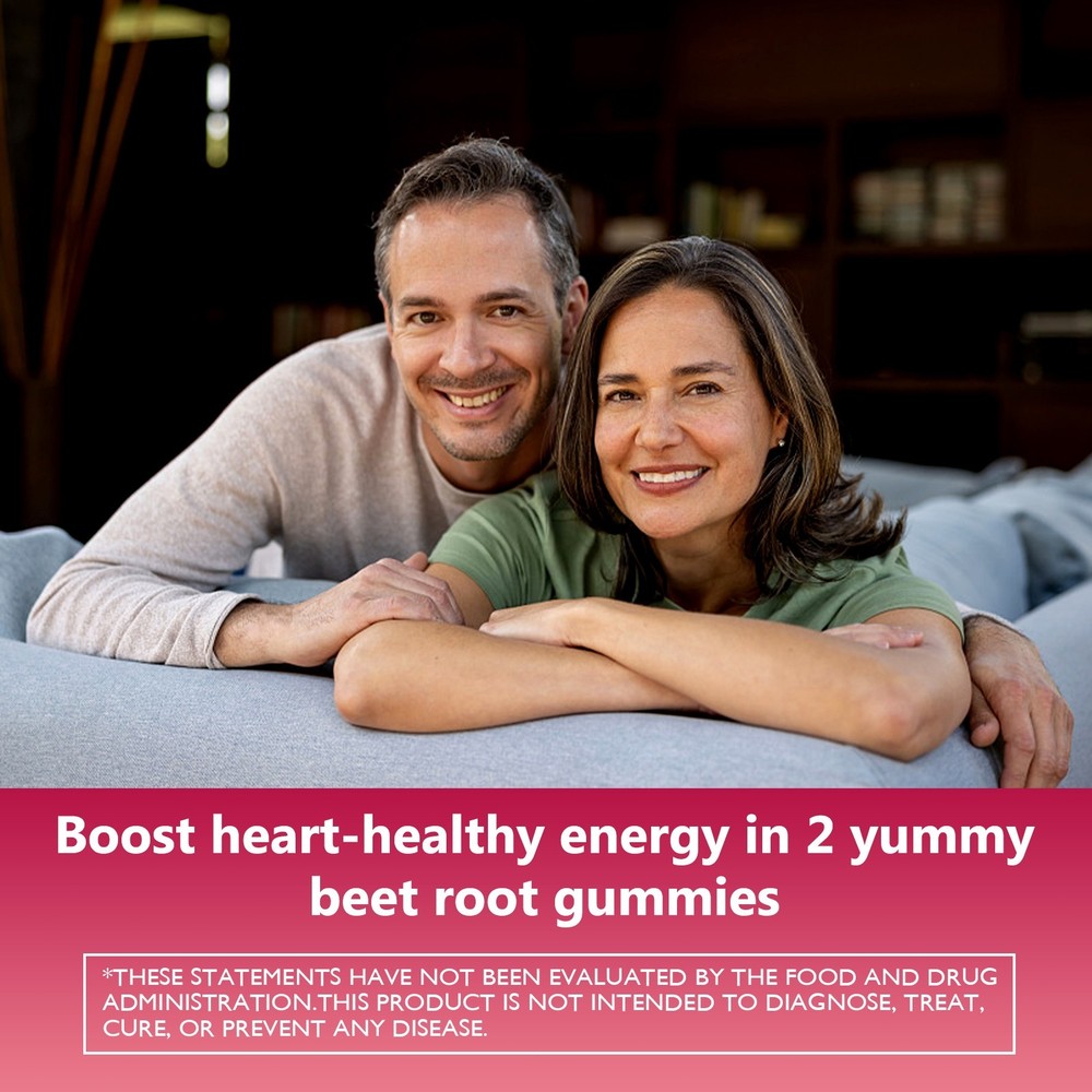 Beet root 2000mg Gummies–for Blood Flow & Heart 60 Gummies