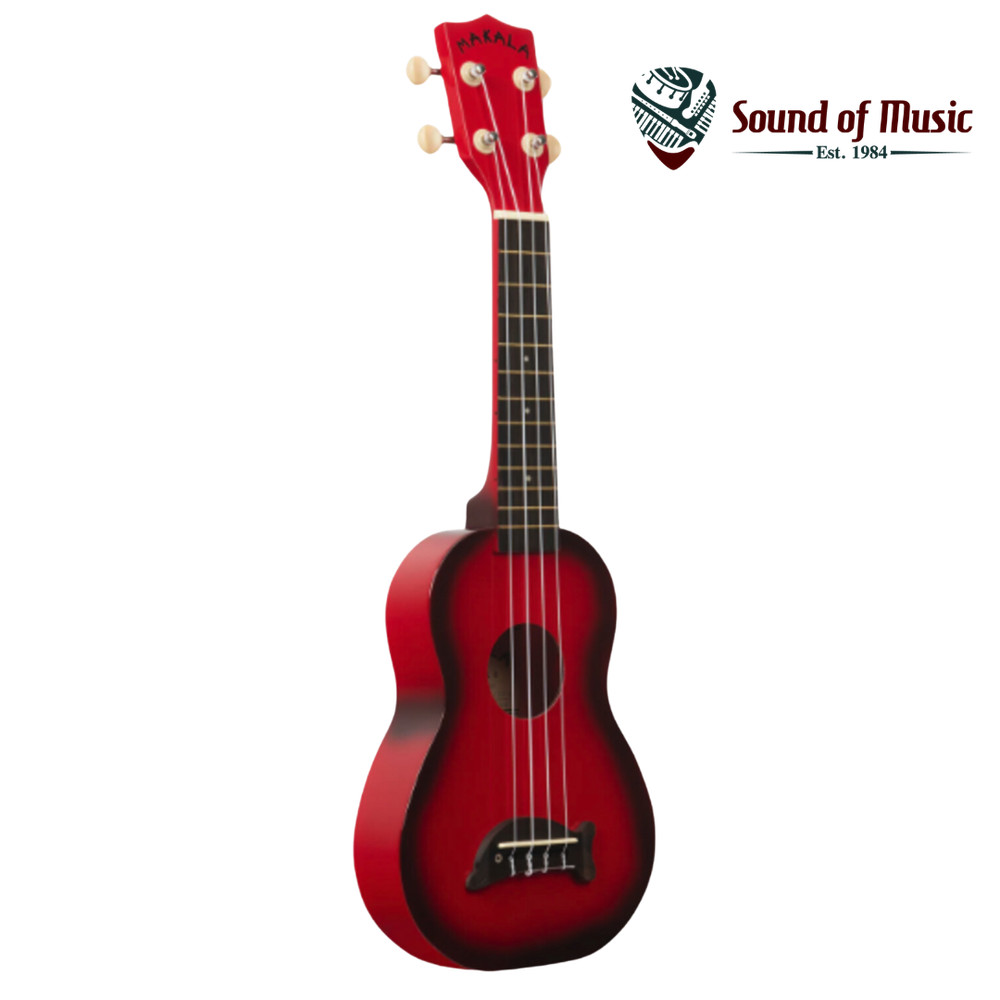 Kala Soprano Dolphin Ukulele - Red Burst