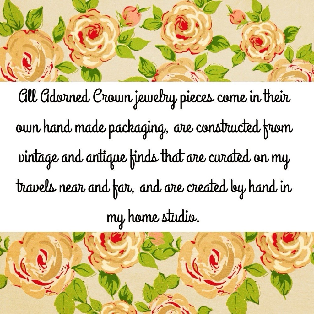 Adorned Crown assemblage blue bead pearl earrings