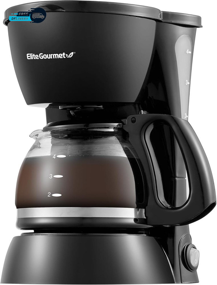 EHC4128 Automatic 4 Cup Brew  Drip Coffee Maker with Pause N Serve