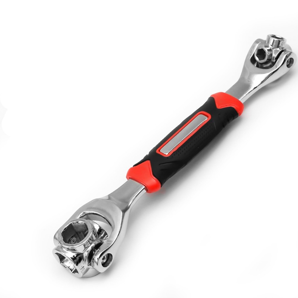 Universal 8 in 1 Socket Wrench Multi-function Tool with 360° Rotating Head, S...