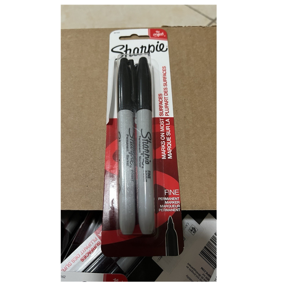 Sharpie Fine Permanent Markers Black 2-Pack Model 30162 Permanent Marker Set