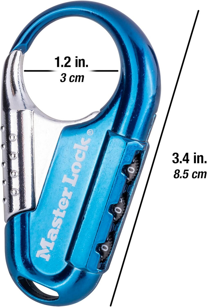 1548DCM Backpack Lock, Set Your Own Combination Lock, Colors May Vary