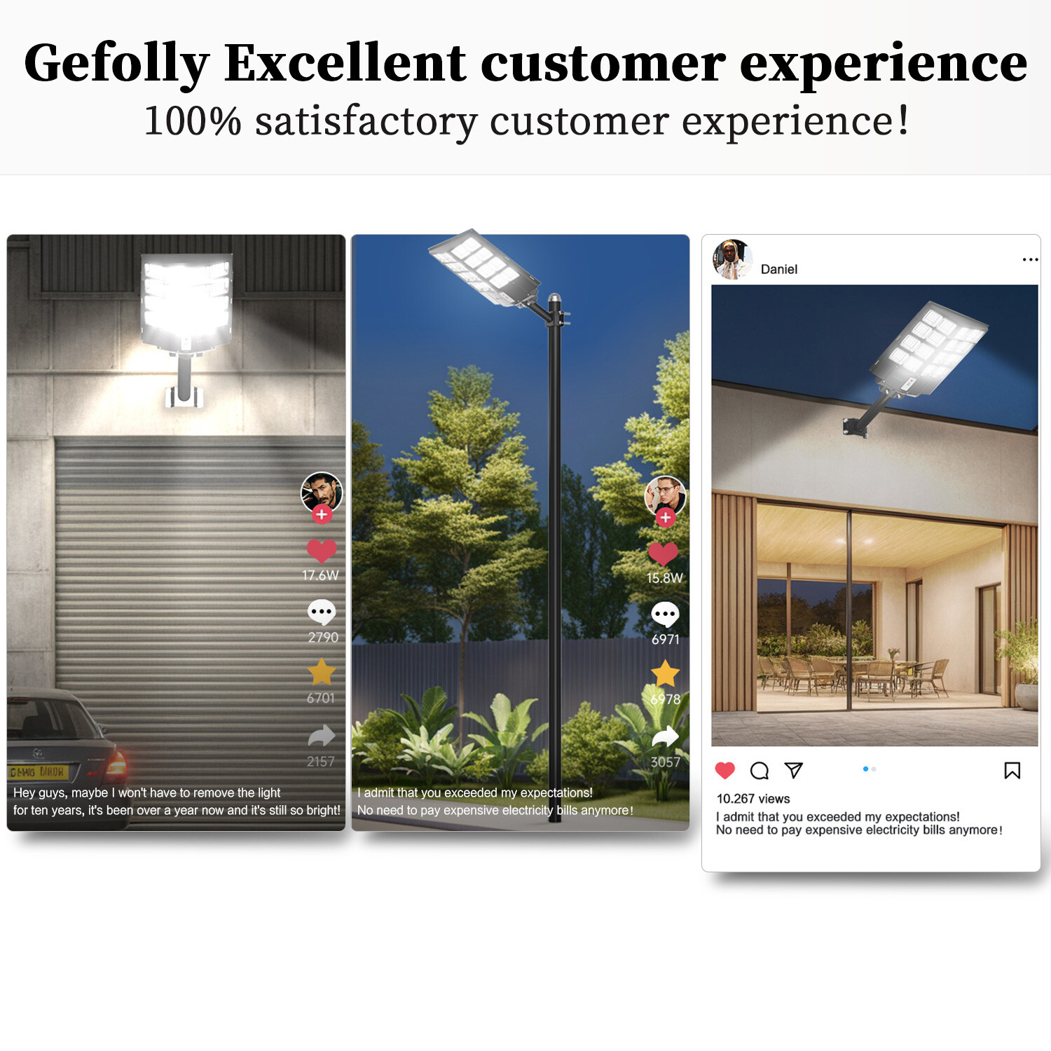 8700W Commercial Solar Street Lights Outdoor Dusk to Dawn Super Bright Aluminium