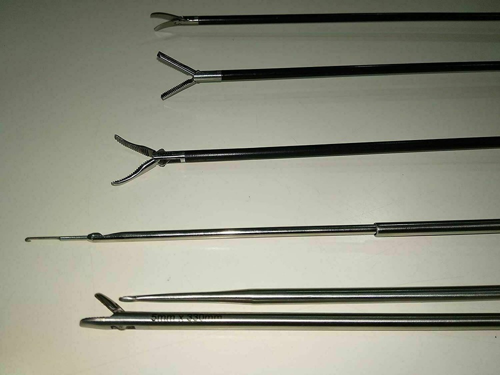 Laparoscopic Endo Trainer Needle Holder Curved Grasper Training Instruments Set