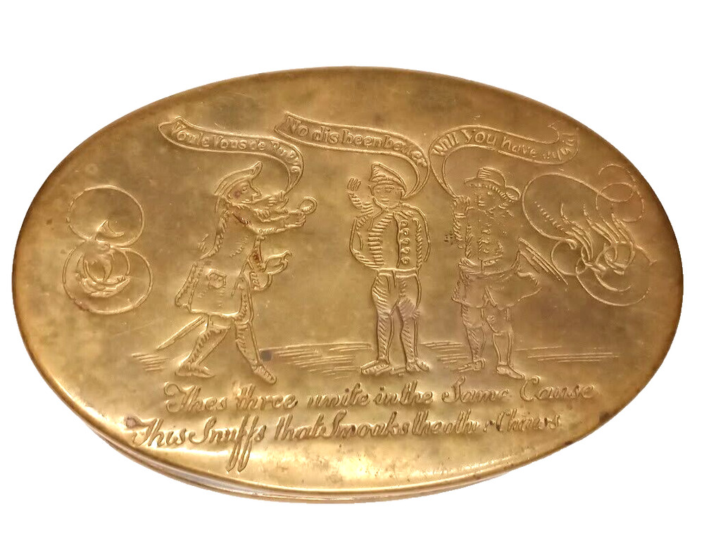 1772 Corn Willson Brass Snuff Box WINTERTHUR Reproduction