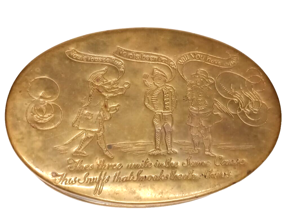 1772 Corn Willson Brass Snuff Box WINTERTHUR Reproduction
