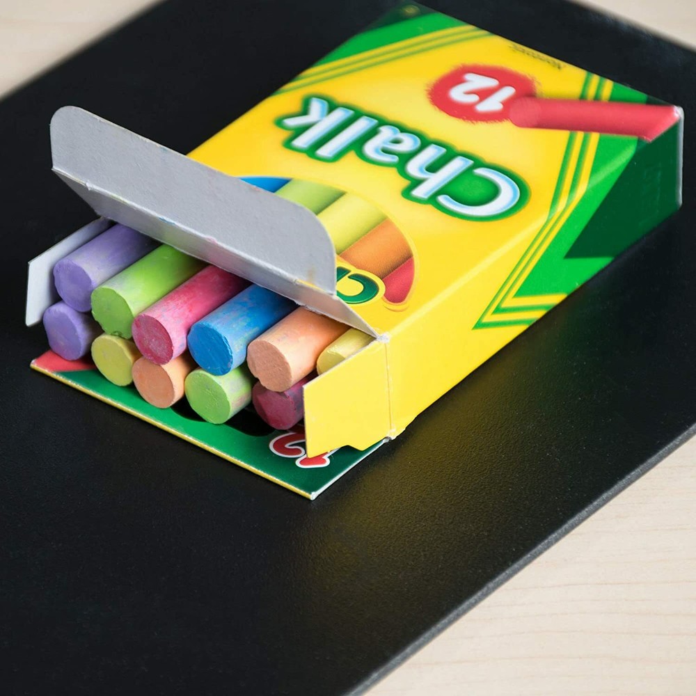 Crayola Chalk, Assorted Colors 24-Count Draws Write Smooth Clean lines - 2 Pack