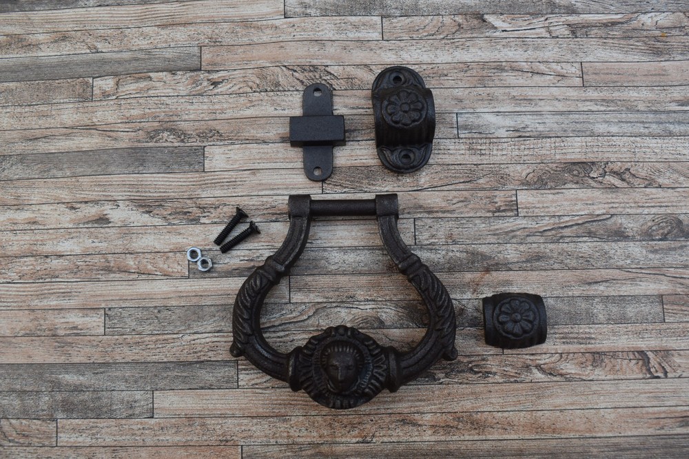 Vintage Style Cast Iron Knocker Prince Face Design Front Door Gate Pull Handle