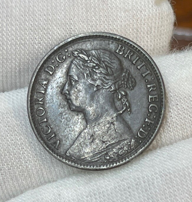 1884 Great Britain One Farthing Coin