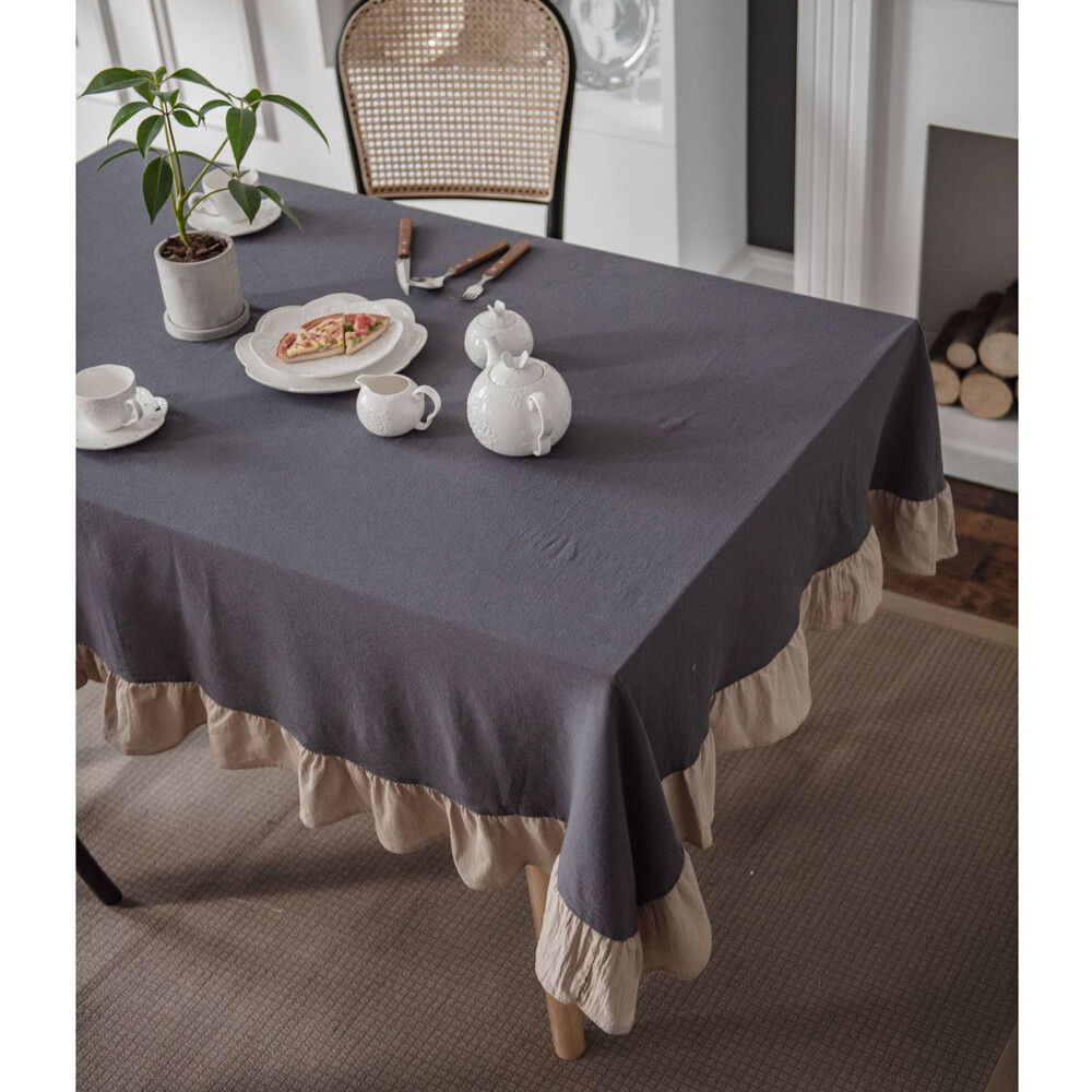 Dust-proof Rectangle Round Tablecloth for Kitchen Dining Room Table Cloth Cover