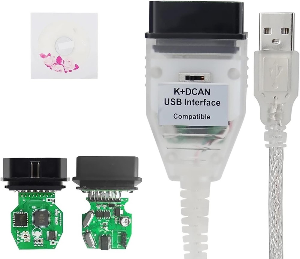 K+DCAN Cable 2M OBDII Diagnostic Cable EDIABAS Switch OBD2 K DCAN Cable