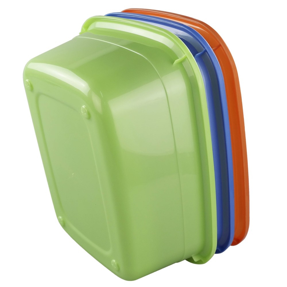 Nicesh 14 Quart Plastic NonSlip Dish Basin Pan, 3Pack