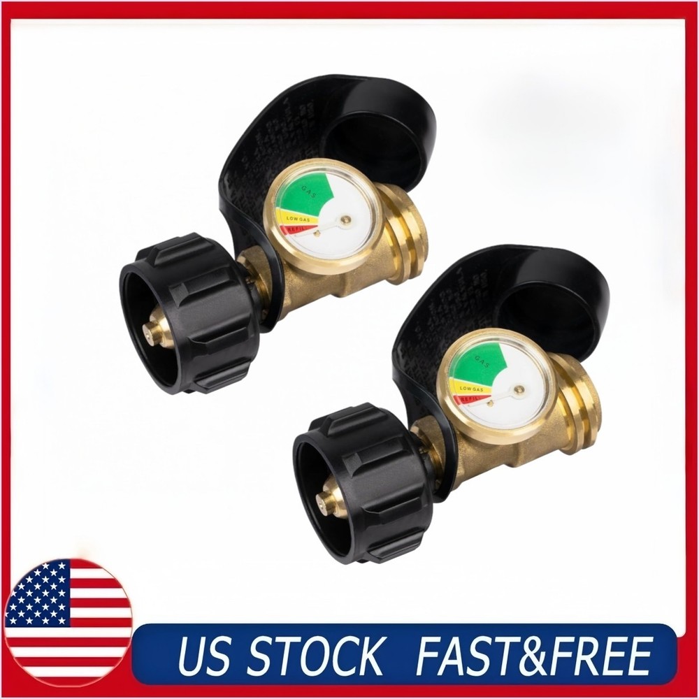 2 Pack Propane Tank Level Gauge for RV Grill Heater US