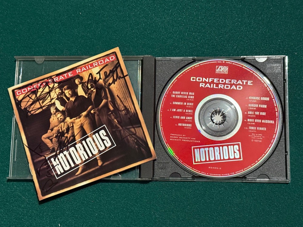 Confederate Railroad Signed/Autographed CD "Notorius"