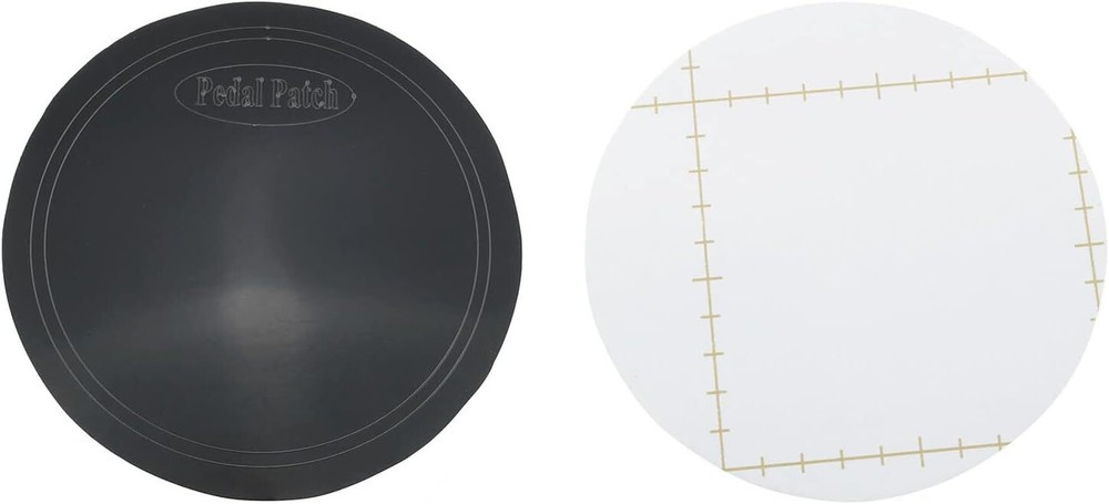 E-outstanding 2PCS Black Single Pedal Patch Self-Adhesive Drumhead Patch...