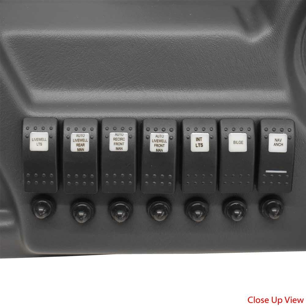 Bass Cat Boat Blank Dash Switch Panel 57020 | 2197 Dark Gray