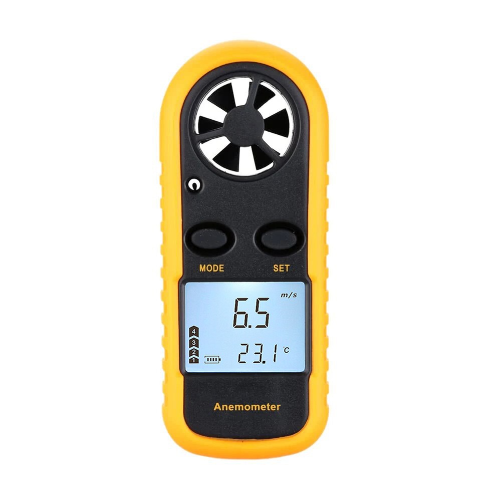 Mini LCD Digital Anemometer Wind Speed Air Velocity Temperature Measuring E8E2