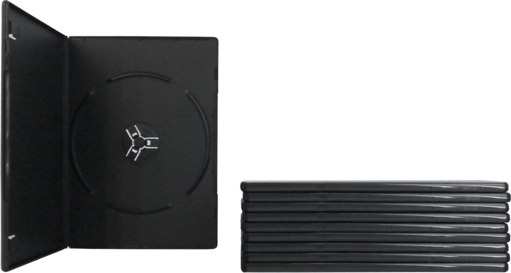 (10) Super Thin Slim Empty Black PREMIUM DVD Replacement Cases 7mm #DVBR07BKPR