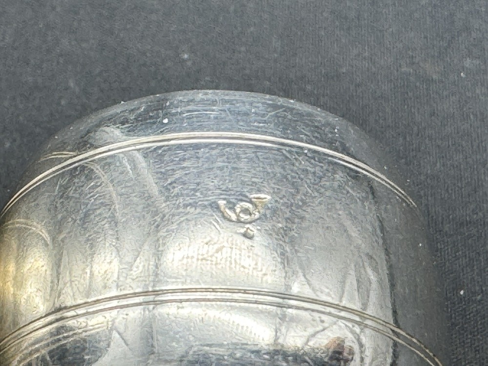 Sterling Silver Napkin Ring with one Miniature