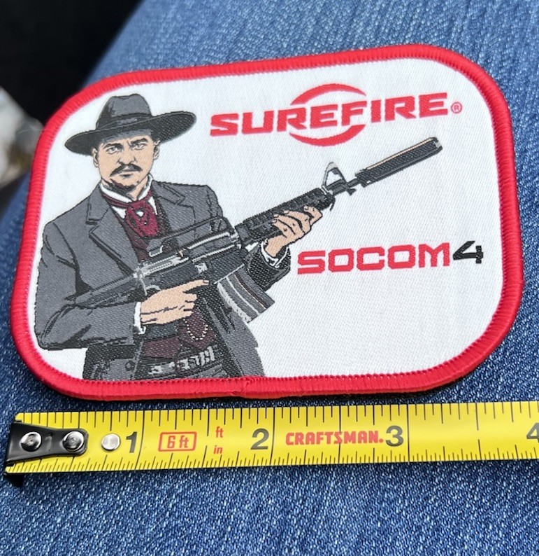 NRA 2026 Houston Surefire Doc Holliday SOCOM4 Hook And Loop Patch