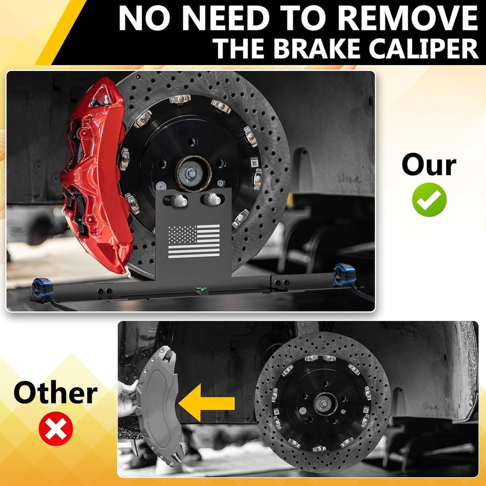 Wheel Alignment Tool Heavy Duty Toe Alignment Plates, No Caliper Removal Need...