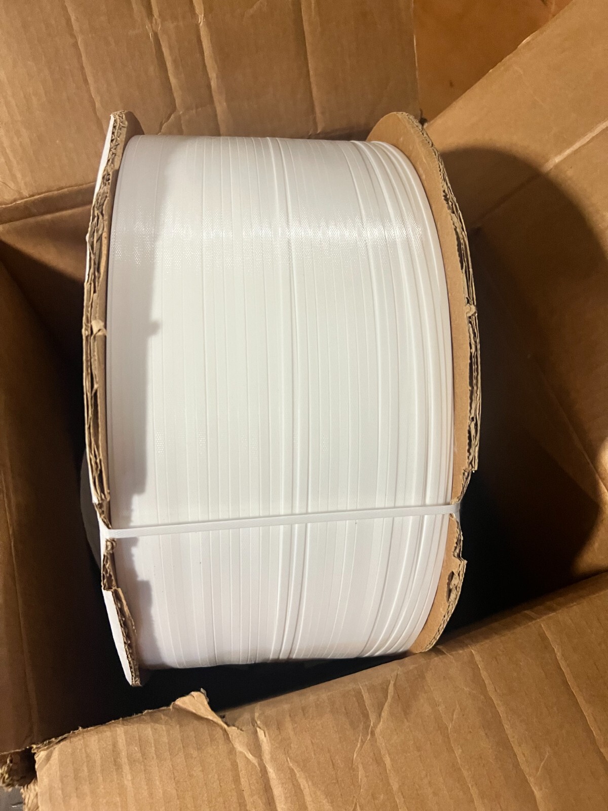 👀 2) NEW EAM MOSCA 5MM 24,000' 8x8 CORE MACHINE GRADE WHITE STRAPPING ST5 MMW