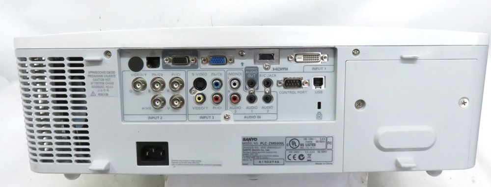 Sanyo PLC-ZM5000L Projector W/ Lens * B- Possible Issues