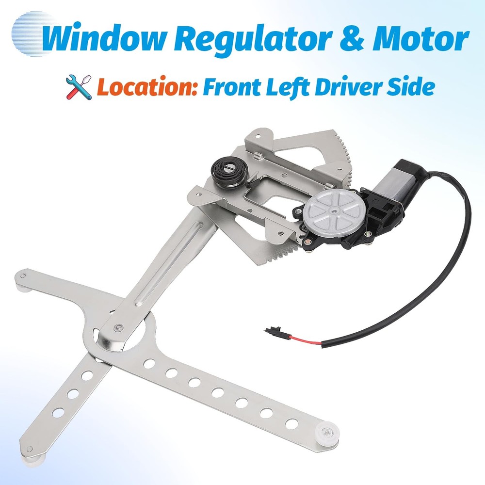 Vurkcy Front Driver Side Power Window Regulator with Left