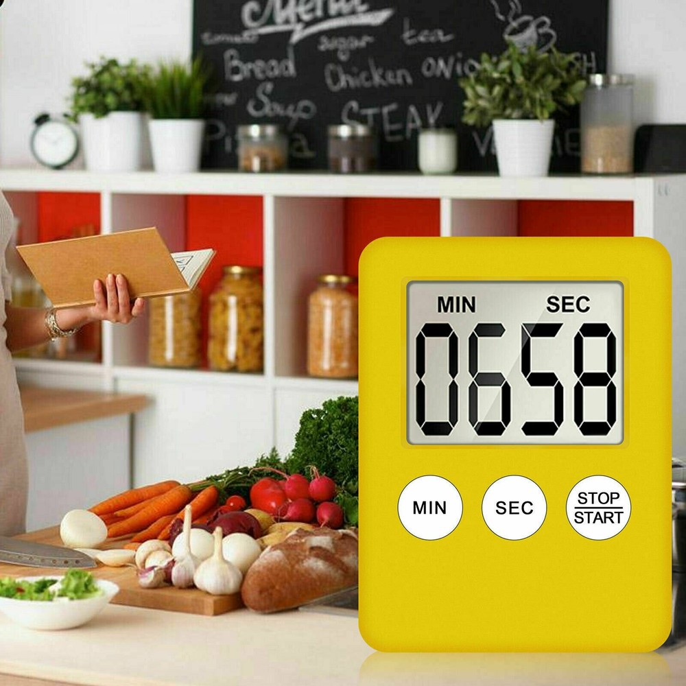 Large LCD Digital Kitchen Cooking Timer Count-Down Up Clock Loud Alarm Magnetic