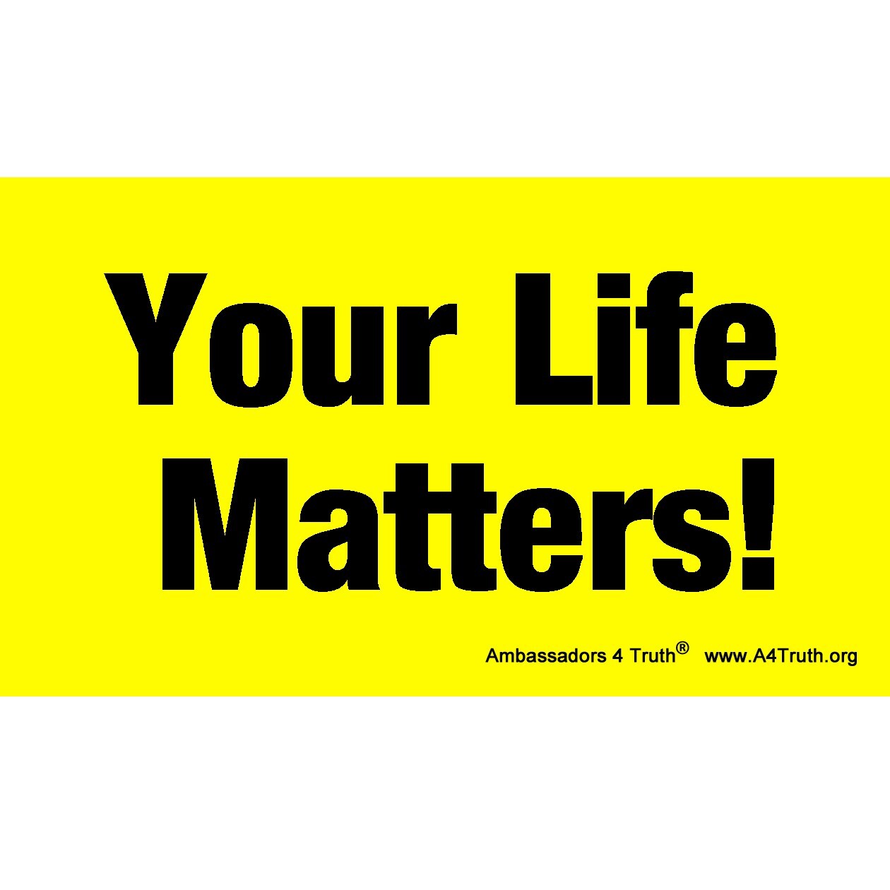 Your Life Matters | Gospel Tracts | Business Card Size | Pack of 50