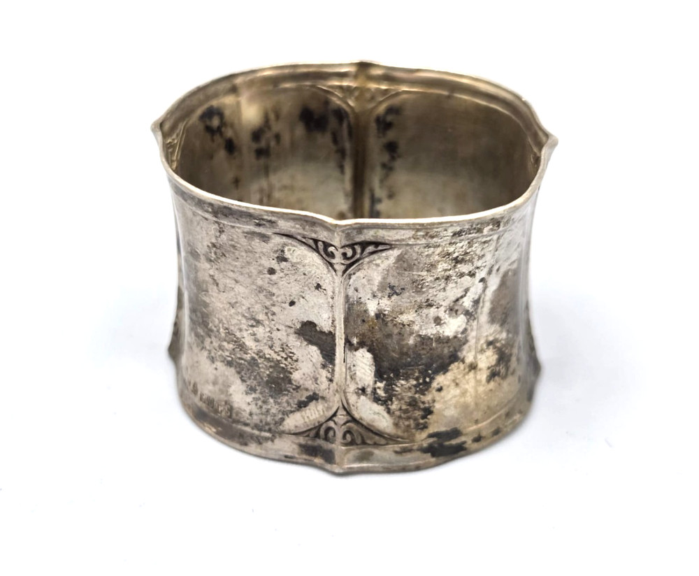 Collectible Antique German Solid 800 Silver Napkin Ring