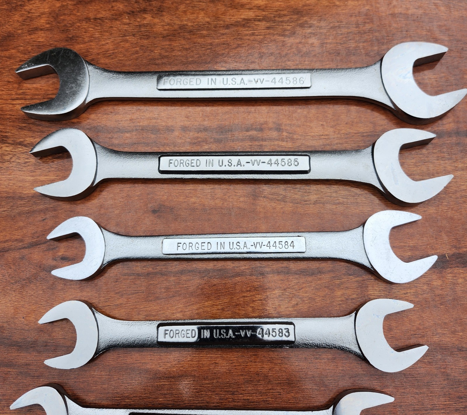 Craftsman SAE Double Open Wrench Set USA 1/4" to 1-1/8" - 10 Pcs Like New W Rail