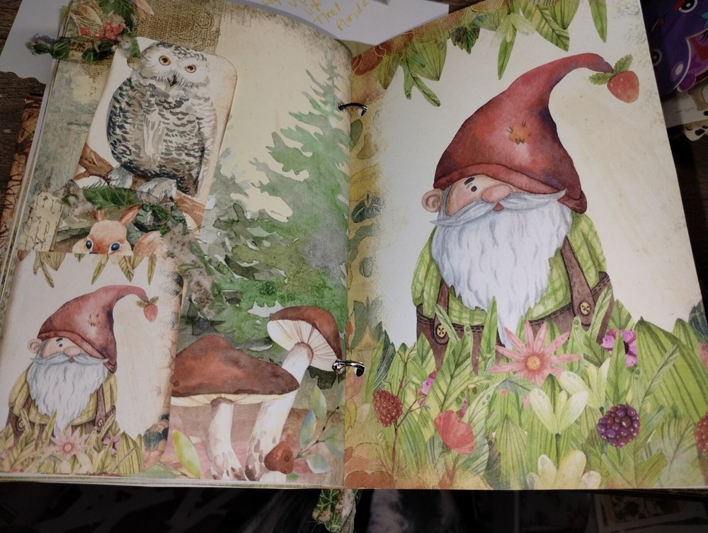 Gnome Forest Junk Journal Scrapbook USA
