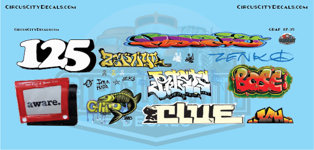 Railroad Graffiti HO Scale Decal Set