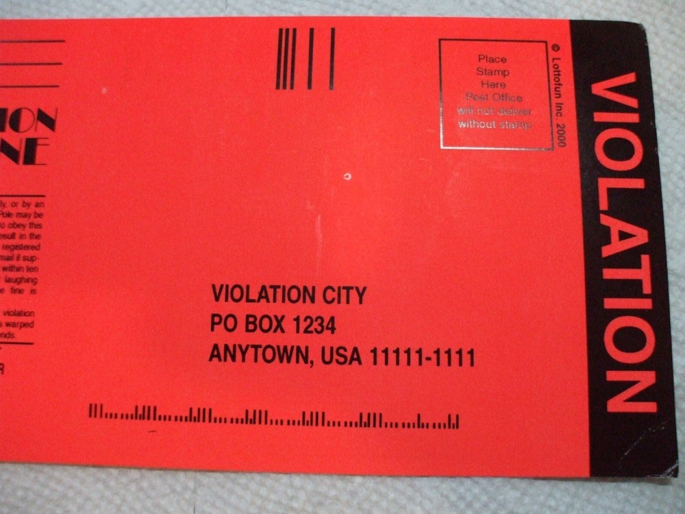 10 Fake Parking Tickets