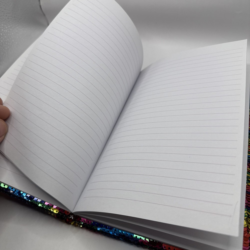 Unicorn sequin padded notebook - 8.5” x 6”