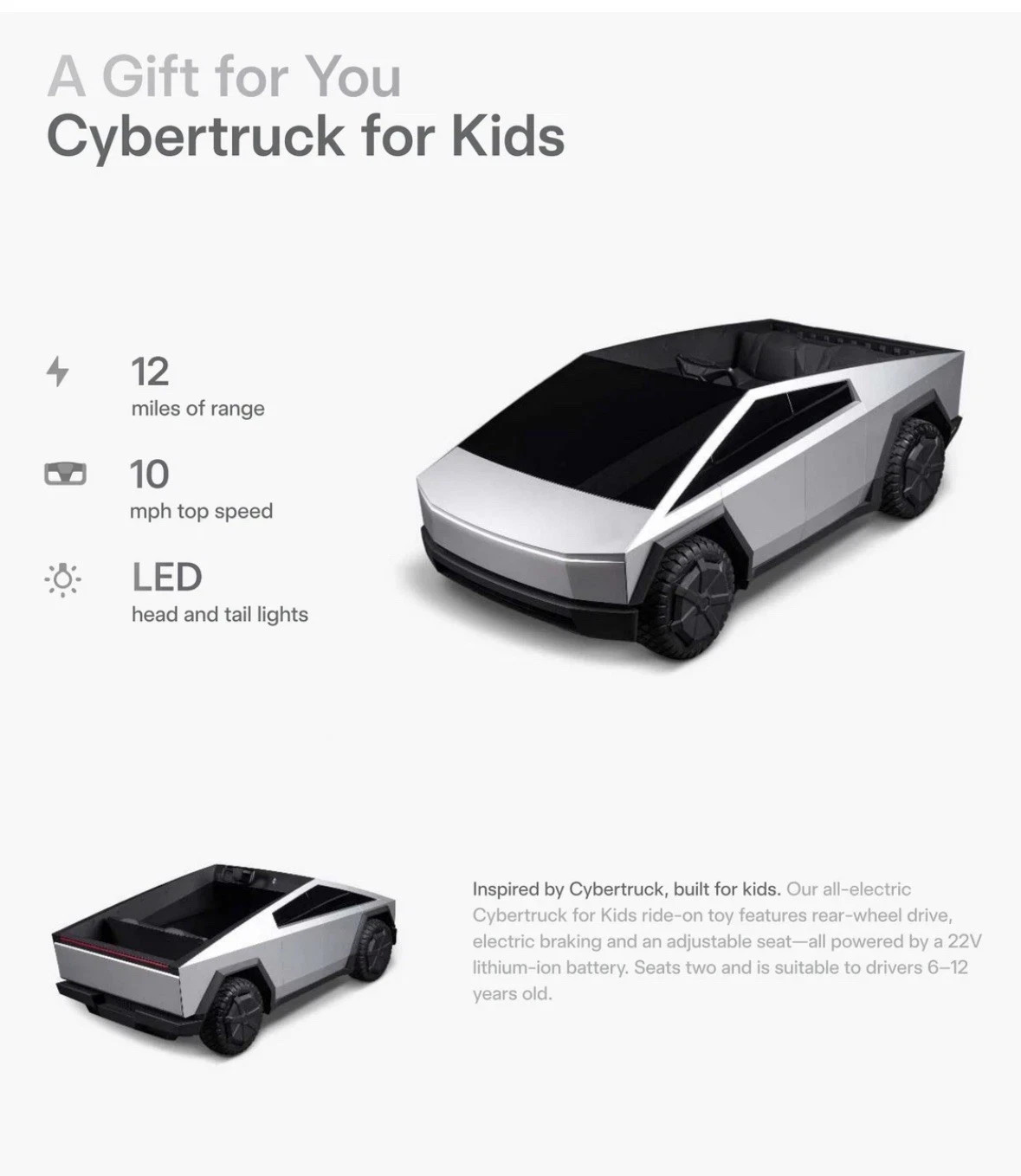 Official Tesla Cybertruck for Kids (In Crate Brand New in Box)